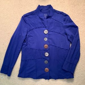 Neon Buddha Patchwork Button Front Jacket